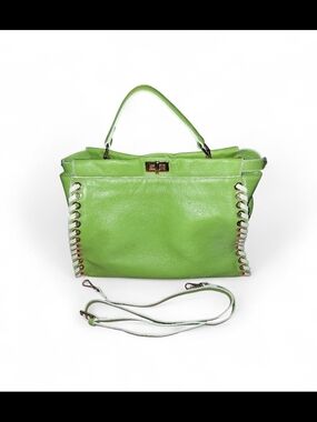 Vittoria Napoli Green Leather Top-Handle Women’s Bag